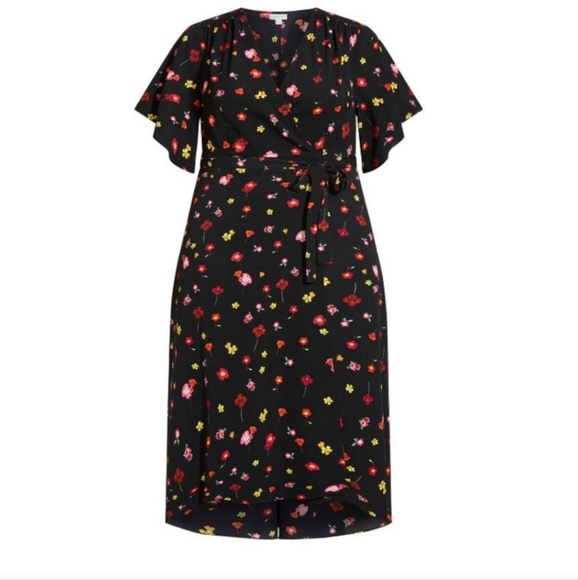 NWT Evans Maxi Vivian Wrap Dress Pink Petal 26/28 = 3X - Picture 3 of 7